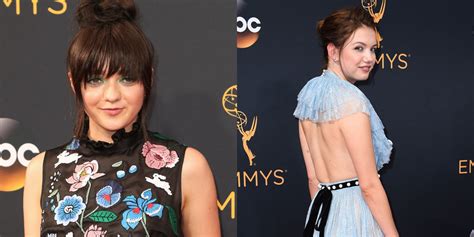 Maisie Williams Debuts Faux Bangs For Emmys 2016 2016 Emmy Awards