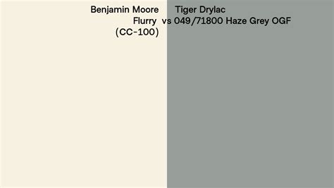 Benjamin Moore Flurry Cc Vs Tiger Drylac Haze Grey Ogf