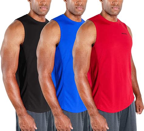 Devops 3 Pack Men S Muscle Shirts Sleeveless Dri Fit Gym Workout Tank Top Ebay