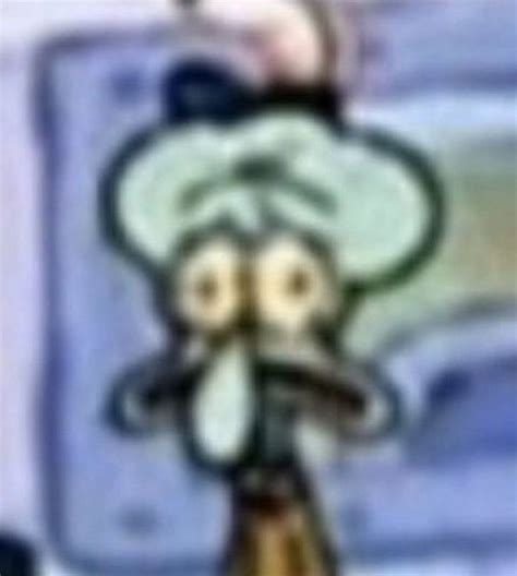 Low Quality Squidward Looking Distressed Spongebob Twitter Reaction
