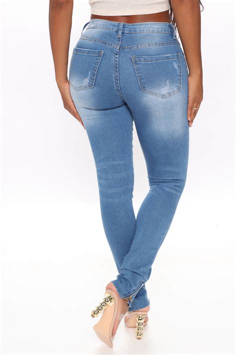 Whitley Mid Rise Skinny Jeans Medium Blue Wash Fashion Nova Jeans