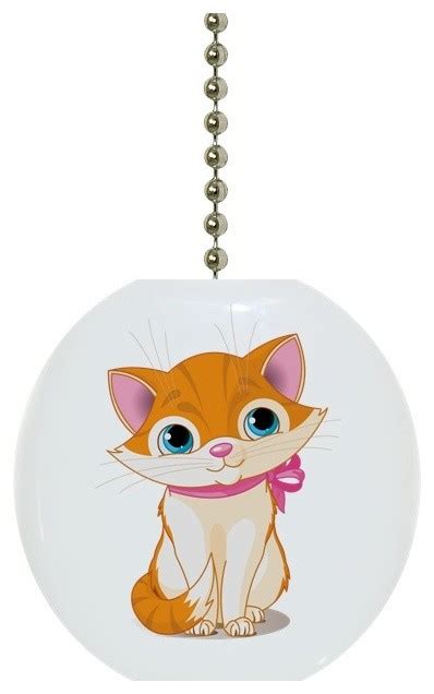 Kitten Pink Ribbon Ceiling Fan Pull Traditional Ceiling Fan