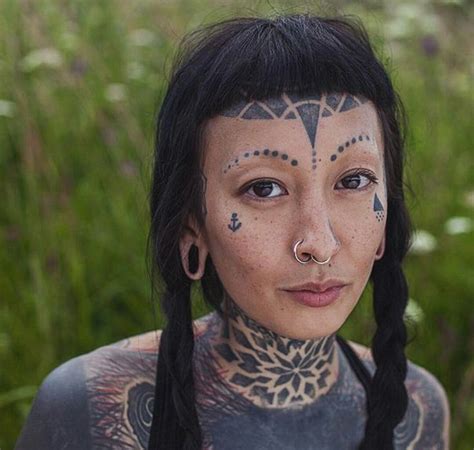 Pin By Ash Walter On Tattooed Face Face Tattoos Woman Face Body Art Tattoos