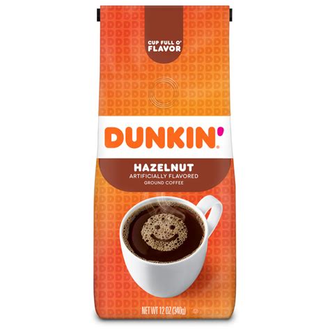 Hazelnut Flavored Ground Coffee Dunkin Coffee
