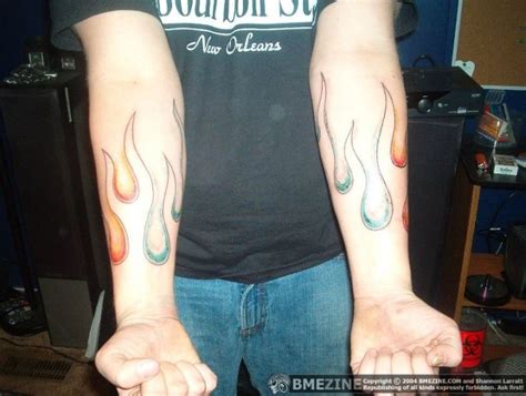 Fire And Flames Tattoos On Forearm Flame Tattoos Forearm Tattoos