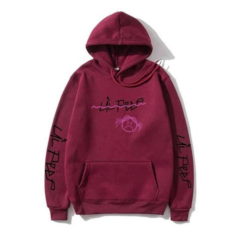 Lil Peep Cry Baby Face Hoodie Black Logo Grunge Clothing Store
