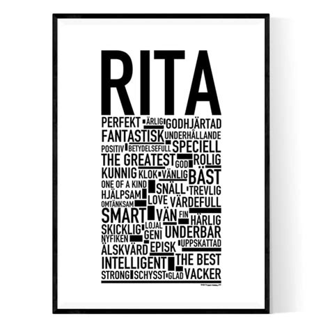 Rita Poster Tavlor Med Namn Köp Namnposters På Wallstars