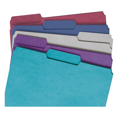 Smead Colored File Folders 13 Cut Tabs Letter Size Assorted 100