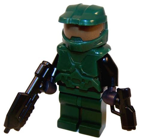 New Lego Custom Master Chief Halo Spartan Dark Green John