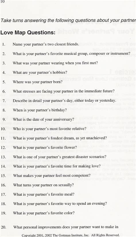 premarital counseling worksheets