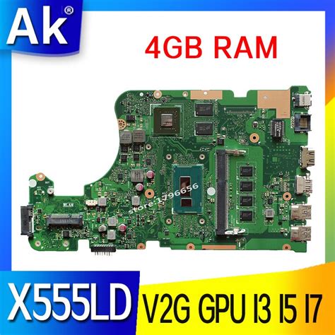 X555ld Notebook Mainboard V2g Gpu I3 I5 I7 Cpu 4gb Ram For Asus F555l