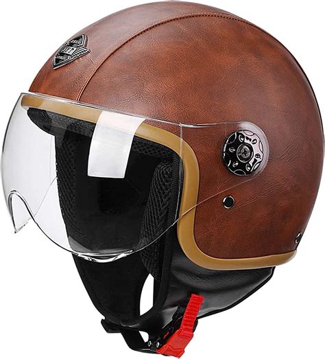 Retro Motorcycle Jet Helmet Bowls Ece Goedgekeurde Helmen Met Uv