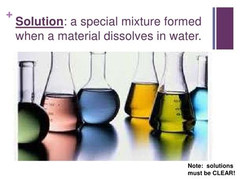 Mixtures And Solutions