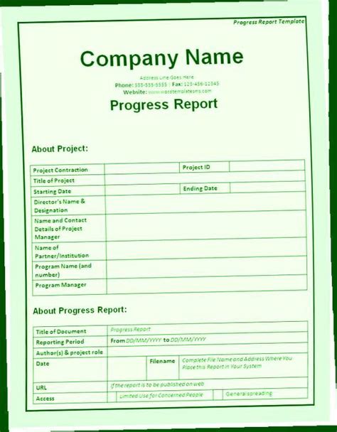 Report Template Microsoft Word