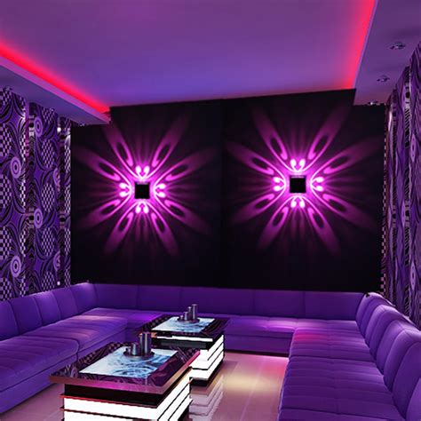 Wall Mounted Led Wall Lamp Indoor Led Projection Colorful Lighting