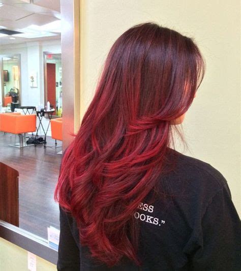 Red Dip Dye Summer Loving Pinterest Dip Dyed Hair Style And Hair