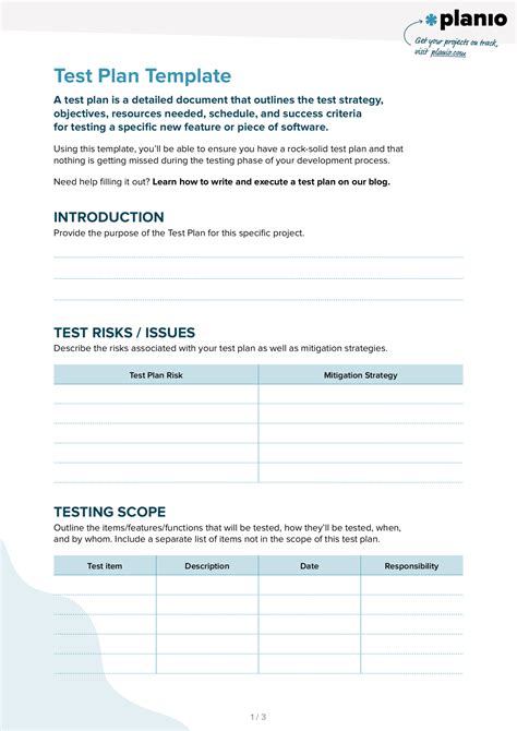 5 Steps To Create A Test Plan For Your New Feature Release Free Test