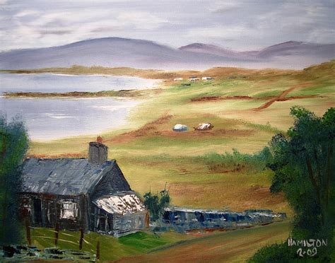 Irish Cottage Painting By Larry Hamilton