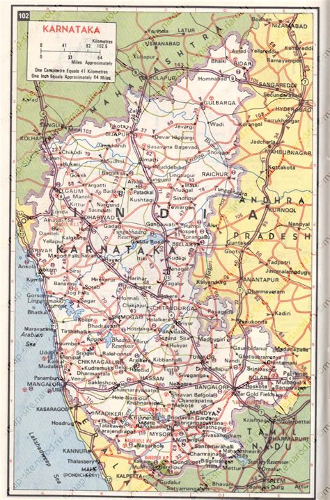 Karnataka political powerpoint maps highlighting the. Maps of Karnataka