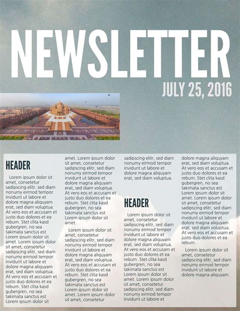 Example Of Newsletter