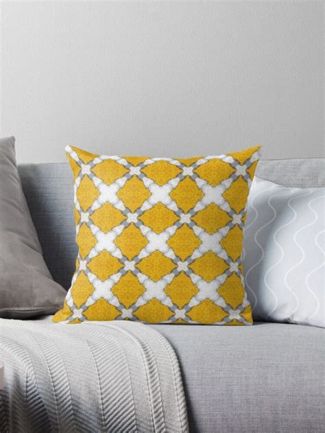 Geometric Gold And White Pattern Throw Pillow By Sully Boutique Throw