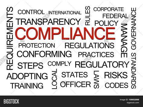 Compliance Word Cloud Image And Photo Free Trial Bigstock