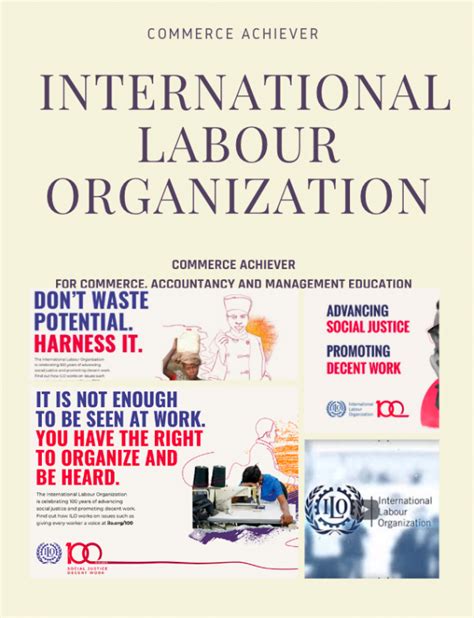 Functions Of The International Labour Organization Ilo Commerce Achiever