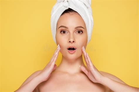 shocked beautiful santa girl showing stock image image of sign festive 204103409