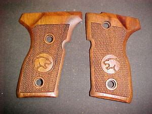 Beretta 8045 Cougar Fine Walnut Pistol Grips COUGAR Logos MINI SIZE