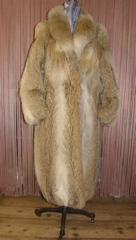 Stunning Genuine Coyote Fur Coat Ladies Sz 10 Full Length Coyote Fur Coat Fur Coat Coats For