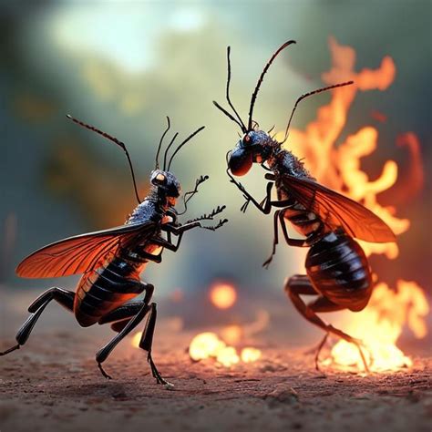 Bugs Fighting With Fire Openart
