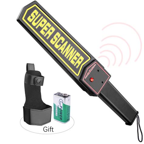 Md3003b1 Hand Held Metal Detector Wand Security Scanner With 9v Battery
