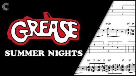 Horn Summer Nights Grease Sheet Music Chords And Vocals Youtube