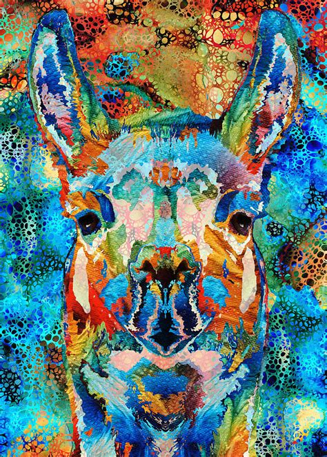 Colorful Llama Art Hidden Gem Sharon Cummings Painting By Sharon