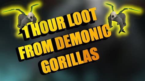Pretty unlucky i know thanks for watching! OSRS 1 HOUR LOOT FROM DEMONIC GORILLAS - YouTube