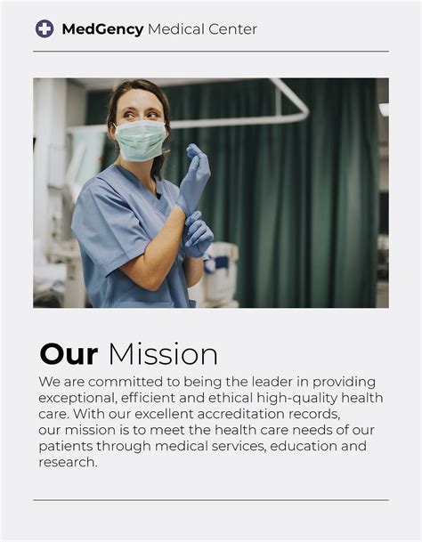 Medical Mission Statement Flyer Template Premium Vector Template