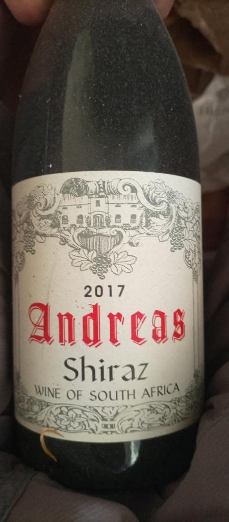 2017 Andreas Shiraz South Africa Coastal Region Paarl Wellington Cellartracker