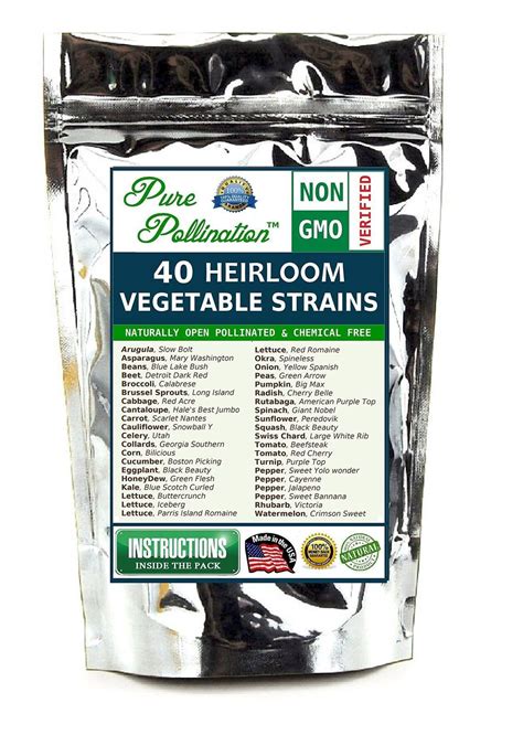 16500 Non Gmo Heirloom Vegetable Seeds Survival Garden 40 Variety Pack