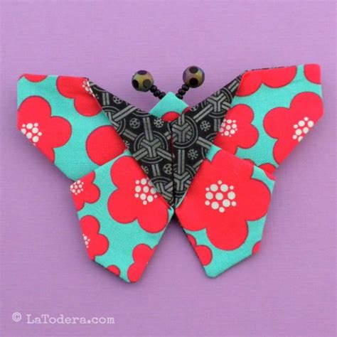 Kanzashi Butterfly Pattern Fabric Origami Butterfly Tutorial Etsy