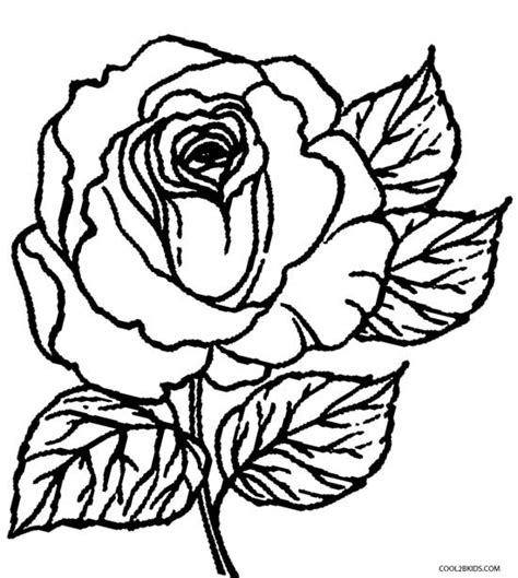 Rose Printable Coloring Pages