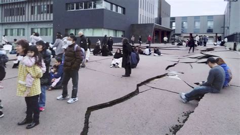 Japan Earthquake Thousands Told To Take Shelter After Major Quake World News Sky News
