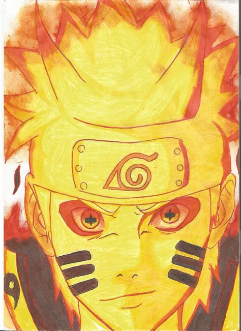 Naruto Bijuu Mode Drawing By Isaoomangakar Dragoart