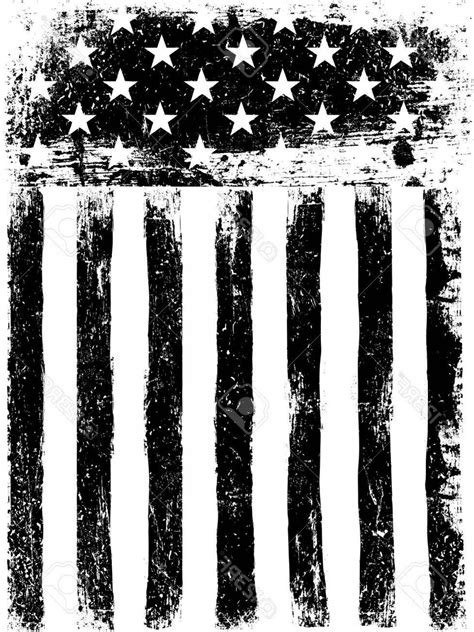 American Flag Vector Black And White At Getdrawings Free Download