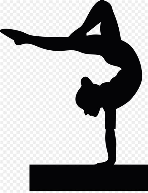 Balance Beam Gymnastics Silhouette Split Vault Gymnastics Png