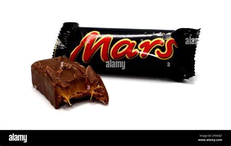 Mars Chocolate Bar Isolated On White Background Mars Is A Brand Of