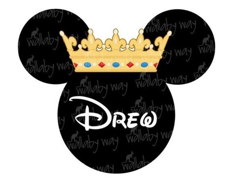 Mickey Mouse King Crown Printable Iron On Transfer Or Use As