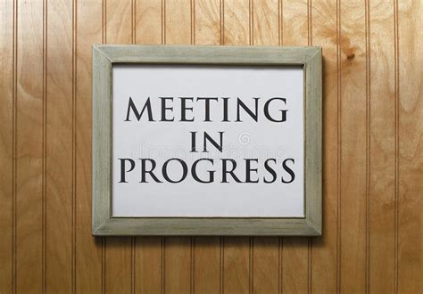 50 Meeting In Progress Door Signs