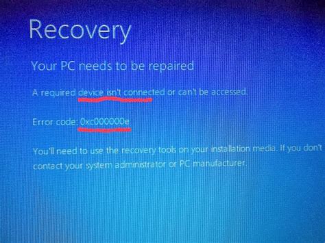 Xc000000e , required device is inaccessible. Ideaz Computer Tips: How To: Fix Windows 8 Start up error ...