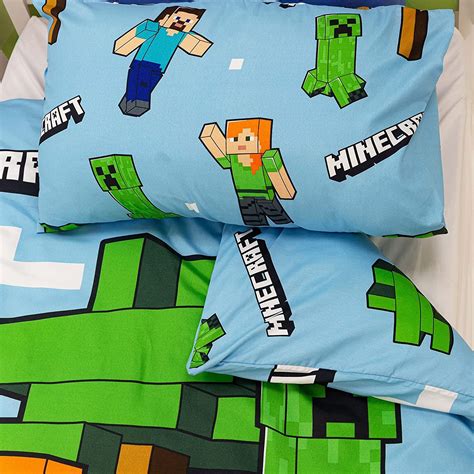 Official Minecraft Licensed Duvet Covers Singledouble Creeper Tnt Bedding Ebay