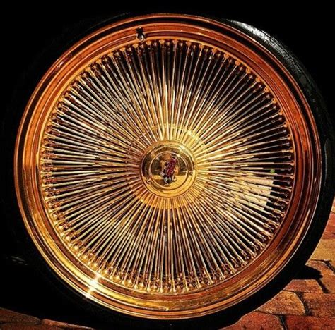 Gold Daytons And Vogues 22s 24k All Gold 150 Spokes Knock Off Fwd In